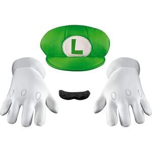Disguise Men's Nintendo Super Mario Bros. Luigi Adult Accessory Kit Hat Gloves